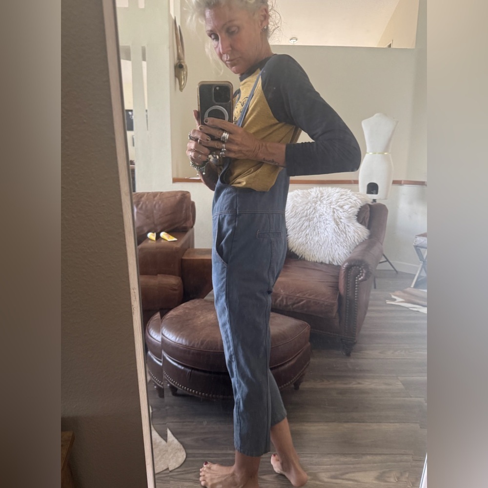 Handmade Casual Blue Denim Overalls one of a kind - Picture 3 of 15